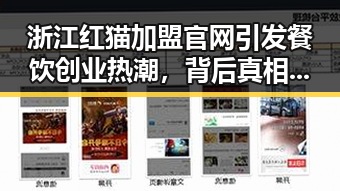 浙江红猫加盟官网引发餐饮创业热潮,背后真相逐渐浮出水面